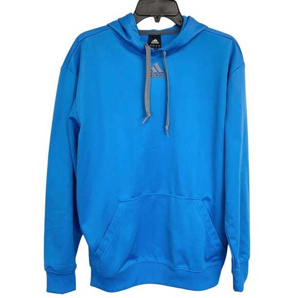Adidas Pullover Hoodie In Blue Size Medium Sporty Streetwear Long Sleeve Pocket - Picture 1 of 6